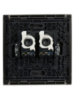 FORTE&PIANO Розетка компьютерная двойная RJ45 кат.5E FP533 сталь IEK FP-K20-1-K46