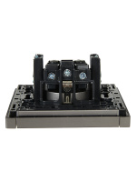 FORTE&PIANO Розетка 1-местная с заземлением без защитных шторок винтовое крепление 16А FP516 сталь IEK FP-R11-16-K46