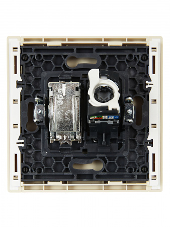 FORTE&PIANO Розетка двойная TV+RJ45 кат.5E FP436 ваниль IEK FP-AK20-1-K10