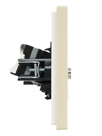 FORTE&PIANO Розетка двойная TV+RJ45 кат.5E FP436 ваниль IEK FP-AK20-1-K10