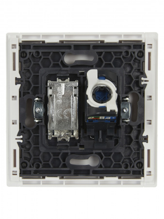 FORTE&PIANO Розетка двойная TV+RJ45 кат.6 FP237 белый IEK FP-AK20-2-K01