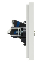 FORTE&PIANO Розетка двойная TV+RJ45 кат.6 FP237 белый IEK FP-AK20-2-K01