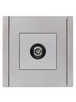 FORTE&PIANO Розетка TV оконечная FP528 сталь IEK FP-A10-O-K46