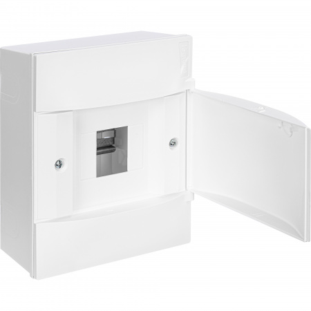 Practibox S Пластиковый щиток Навесной (ЩРн-П) 1X4 Белая дверь Legrand 134604