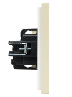 FORTE&PIANO Розетка 1-местная с заземлением без защитных шторок винтовое крепление 16А FP416 ваниль IEK FP-R11-16-K10