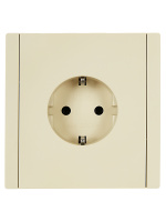 FORTE&PIANO Розетка 1-местная с заземлением без защитных шторок винтовое крепление 16А FP416 ваниль IEK FP-R11-16-K10