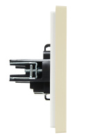 FORTE&PIANO Розетка 1-местная без заземления без защитных шторок винтовое крепление 10А FP418 ваниль IEK FP-R10-10-K10