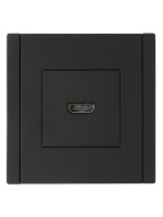 FORTE&PIANO Розетка HDMI FP140 черный IEK FP-H10-K02