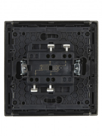 FORTE&PIANO Выключатель 1-клавишный перекрестный 10А FP512 сталь IEK FP-V13-0-10-1-K46