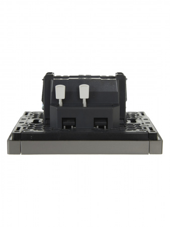 FORTE&PIANO Выключатель 1-клавишный перекрестный 10А FP512 сталь IEK FP-V13-0-10-1-K46