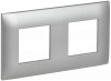 SKANDY Рамка 2-местная SK-F02S серебряный IEK SK-M22-K23