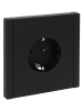 FORTE&PIANO Розетка 1-местная с заземлением без защитных шторок безвинтовое крепление 16А FP114 черный IEK FP-R11-16-1-K02