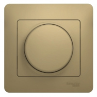 GLOSSA Диммер поворотный в сборе 300Вт титан Systeme Electric GSL000434