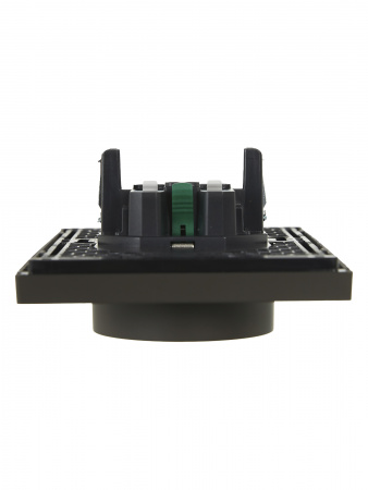 FORTE&PIANO Розетка 2-местная с заземлением с защитными шторками безвинтовое крепление 16А FP323 серый IEK FP-R24-16-1-K03