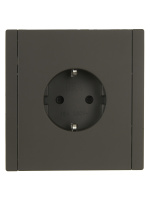 FORTE&PIANO Розетка 1-местная с заземлением с защитными шторками безвинтовое крепление 16А FP313 серый IEK FP-R14-16-1-K03