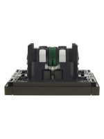 FORTE&PIANO Розетка 1-местная с заземлением с защитными шторками безвинтовое крепление 16А FP313 серый IEK FP-R14-16-1-K03