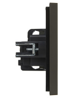 FORTE&PIANO Розетка 1-местная с заземлением без защитных шторок винтовое крепление 16А FP316 серый IEK FP-R11-16-K03