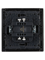 FORTE&PIANO Выключатель 1-клавишный с индикацией 10А FP102 черный IEK FP-V10-1-10-1-K02