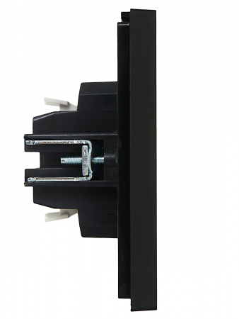 FORTE&PIANO Выключатель 1-клавишный с индикацией 10А FP102 черный IEK FP-V10-1-10-1-K02