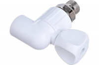 9910022012 Кран для радиатора угловой 20х1/2' полипропиленовый PPR белый Политэк 