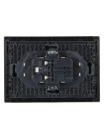 FORTE&PIANO Розетка 2-местная без заземления без защитных шторок безвинтовое крепление 10А FP126 черный IEK FP-R20-10-1-K02