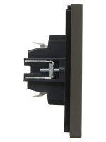 FORTE&PIANO Выключатель 2-клавишный 10А FP305 серый IEK FP-V20-0-10-1-K03