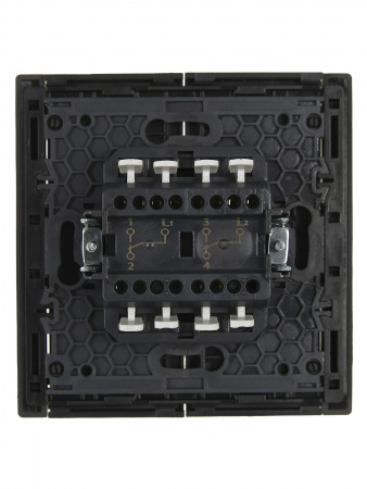 FORTE&PIANO Выключатель 2-клавишный проходной 10А FP307 серый IEK FP-V22-0-10-1-K03