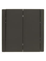 FORTE&PIANO Выключатель 2-клавишный проходной 10А FP307 серый IEK FP-V22-0-10-1-K03