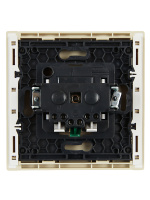 FORTE&PIANO Розетка 1-местная с заземлением без защитных шторок безвинтовое крепление 16А FP414 ваниль IEK FP-R11-16-1-K10