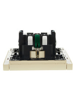 FORTE&PIANO Розетка 1-местная с заземлением без защитных шторок безвинтовое крепление 16А FP414 ваниль IEK FP-R11-16-1-K10