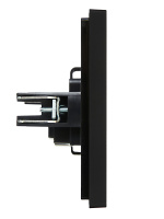 FORTE&PIANO Розетка 1-местная без заземления без защитных шторок винтовое крепление 10А FP118 черный IEK FP-R10-10-K02