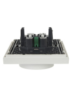 FORTE&PIANO Розетка 2-местная с заземлением с защитными шторками безвинтовое крепление 16А FP223 белый IEK FP-R24-16-1-K01