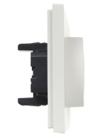 FORTE&PIANO Розетка 2-местная с заземлением с защитными шторками безвинтовое крепление 16А FP223 белый IEK FP-R24-16-1-K01