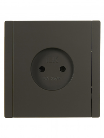 FORTE&PIANO Розетка 1-местная без заземления без защитных шторок винтовое крепление 10А FP318 серый IEK FP-R10-10-K03