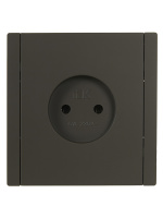 FORTE&PIANO Розетка 1-местная без заземления без защитных шторок винтовое крепление 10А FP318 серый IEK FP-R10-10-K03