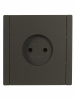FORTE&PIANO Розетка 1-местная без заземления без защитных шторок винтовое крепление 10А FP318 серый IEK FP-R10-10-K03
