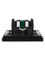 FORTE&PIANO Розетка 1-местная с заземлением с защитными шторками безвинтовое крепление 16А FP113 черный IEK FP-R14-16-1-K02