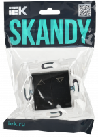 SKANDY Выключатель жалюзи 10А SK-V12Bl черный IEK SK-V15-0-10-K02