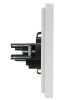 FORTE&PIANO Розетка 1-местная без заземления без защитных шторок винтовое крепление 10А FP218 белый IEK FP-R10-10-K01