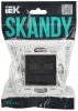SKANDY Розетка компьютерная двойная RJ45 кат.6 SK-K04Bl черный IEK SK-K20-2-K02