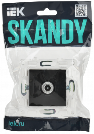 SKANDY Розетка TV проходная SK-A17Bl черный IEK SK-A10-P-K02