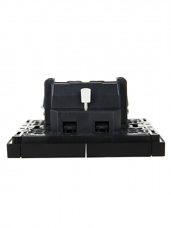 FORTE&PIANO Выключатель 2-клавишный 10А FP105 черный IEK FP-V20-0-10-1-K02