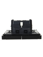 FORTE&PIANO Выключатель 2-клавишный 10А FP105 черный IEK FP-V20-0-10-1-K02