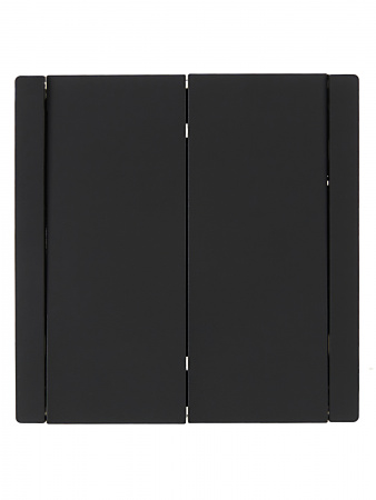 FORTE&PIANO Выключатель 2-клавишный 10А FP105 черный IEK FP-V20-0-10-1-K02