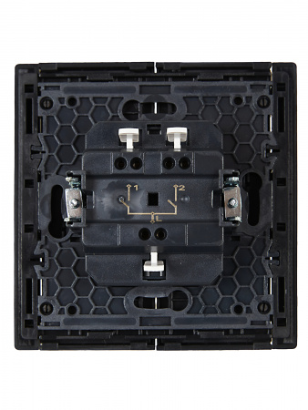 FORTE&PIANO Выключатель 2-клавишный 10А FP105 черный IEK FP-V20-0-10-1-K02