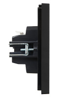 FORTE&PIANO Выключатель 2-клавишный 10А FP105 черный IEK FP-V20-0-10-1-K02