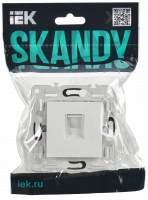 SKANDY Розетка компьютерная RJ45 кат.6 SK-K02W арктический белый IEK SK-K10-2-K01