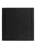 FORTE&PIANO Выключатель 2-клавишный проходной 10А FP107 черный IEK FP-V22-0-10-1-K02