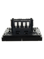 FORTE&PIANO Выключатель 2-клавишный проходной 10А FP107 черный IEK FP-V22-0-10-1-K02