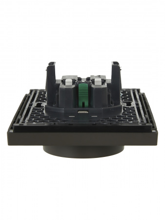 FORTE&PIANO Розетка 2-местная с заземлением без защитных шторок безвинтовое крепление 16А FP324 серый IEK FP-R21-16-1-K03